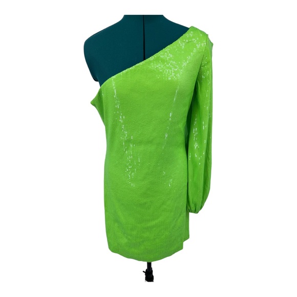 Steve Madden KATYA ONE-SHOULDER SEQUIN MINIDRESS worn once - Picture 6 of 11